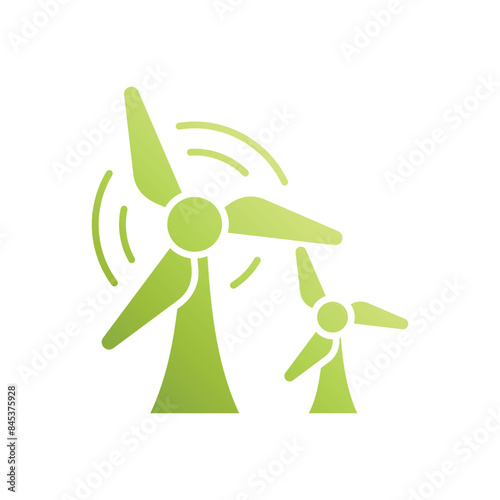 Wind Turbines vector icon