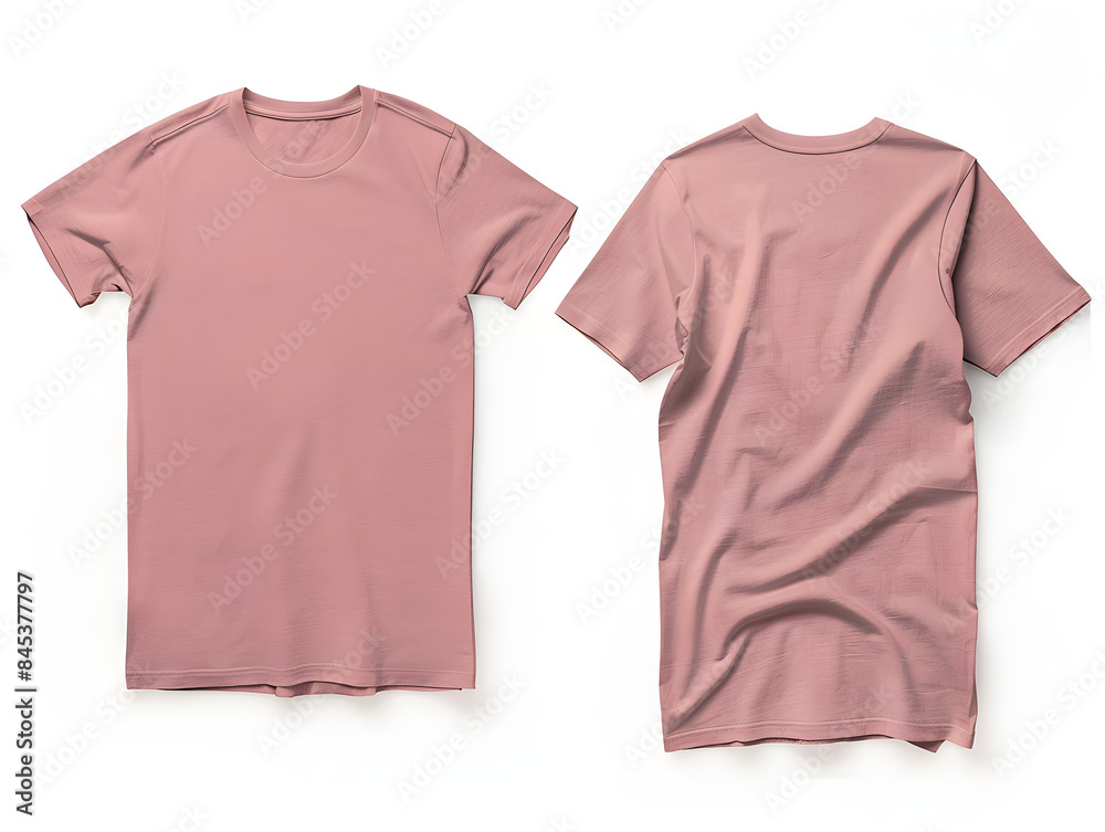 Pink t-shirt mockup with isolated white background Pink t-shirt mockup with isolated white background