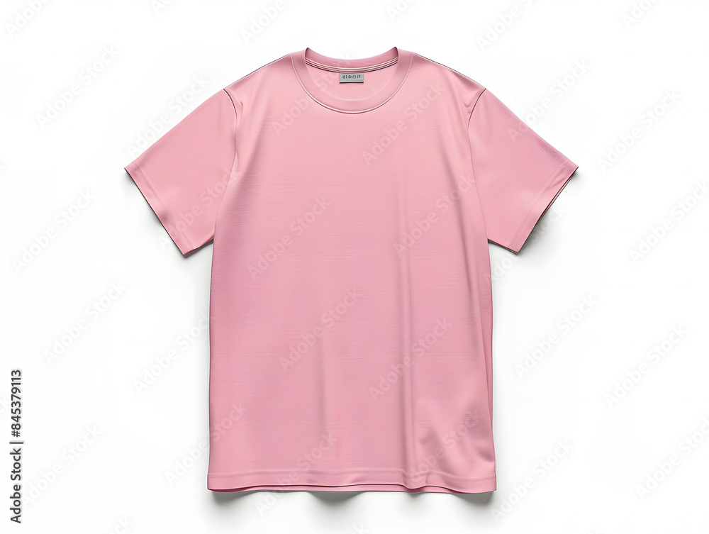 Pink t-shirt mockup with isolated white background Pink t-shirt mockup with isolated white background