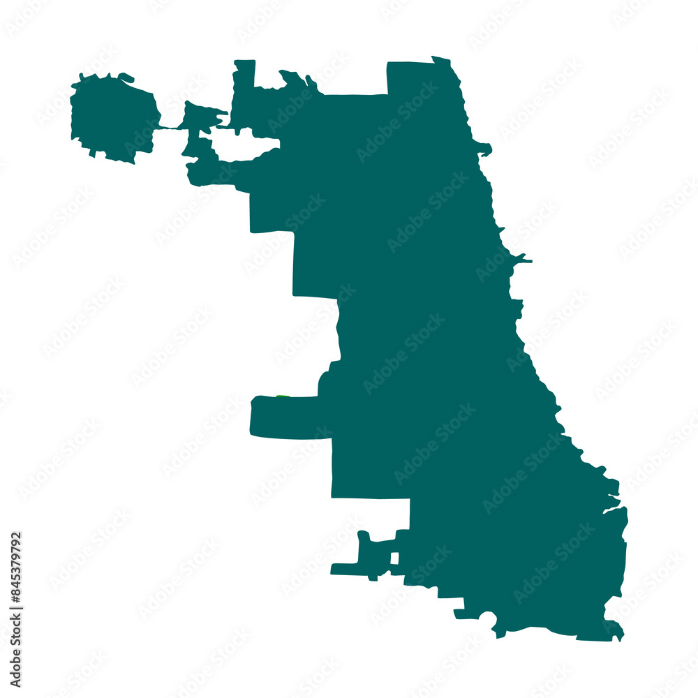 Chicago map city of the USA isolated on transparent background Stock ...