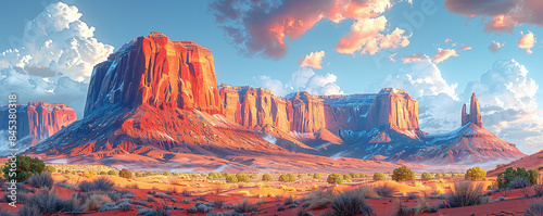 Hunts Mesa Navajo Nation Tribal Park in Arizona landscape for the landing page of a tourism website