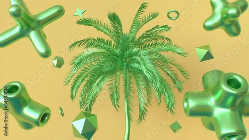 Clean 3d primitives backgrounds