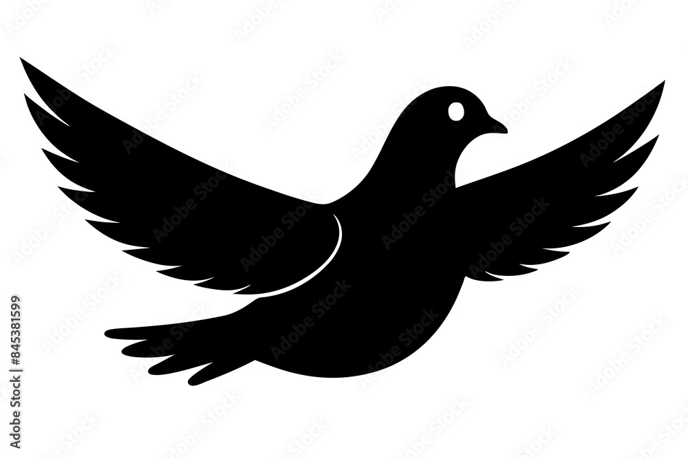 Fototapeta premium pigeon bird silhouette vector illustration