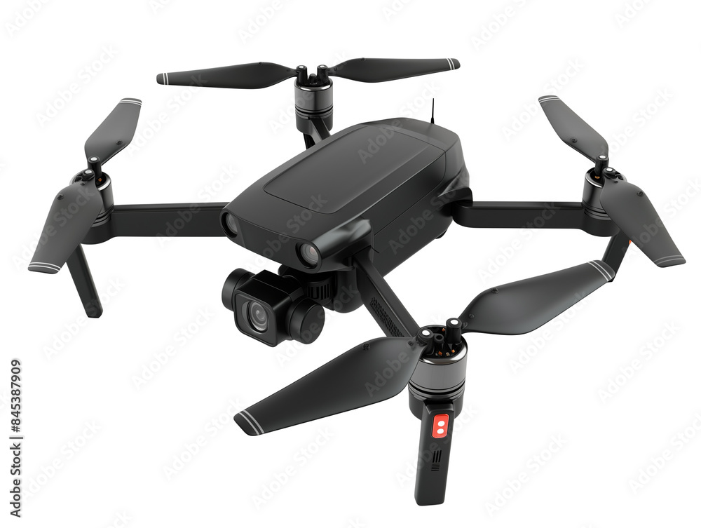 Modern Black Drone with Camera Modern Black Drone with Camera
