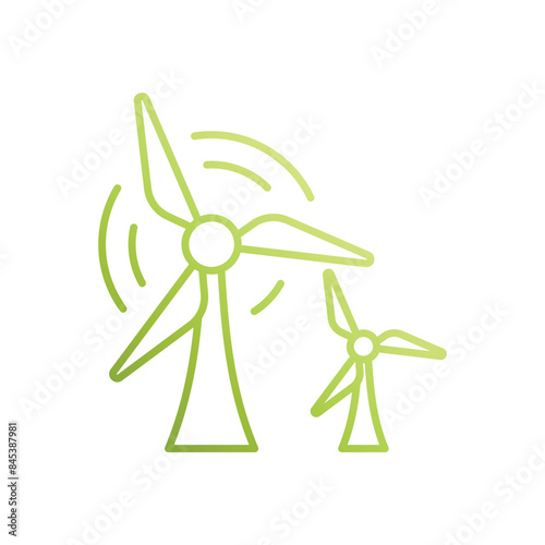 Wind Turbines vector icon