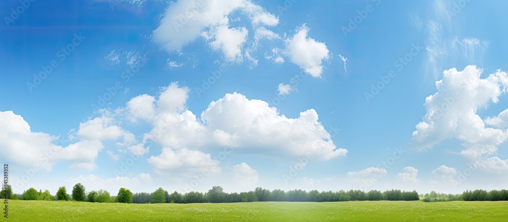 Fototapeta premium blue sky white clouds background nature air High quality photo. Creative banner. Copyspace image