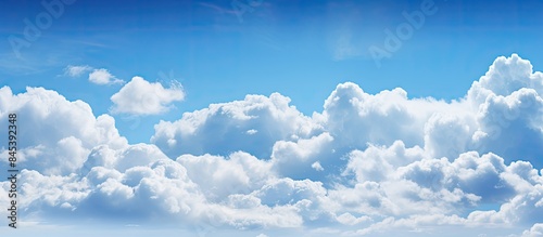 Fototapeta Naklejka Na Ścianę i Meble -  big clouds on a blue sky. Creative banner. Copyspace image