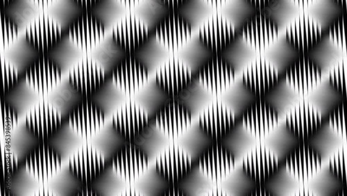 Abstract creative black and white geometric shape stripe motion background. Video animation Ultra HD 4k footage.