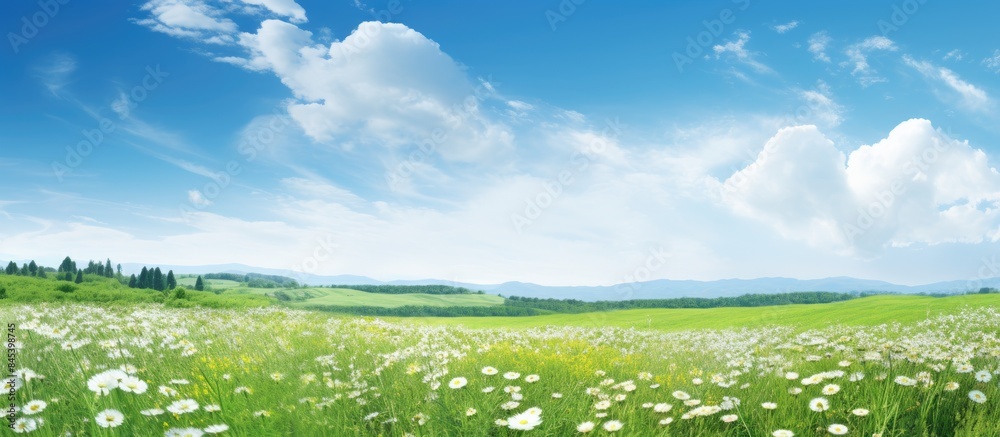 Fototapeta premium Summer field. Creative banner. Copyspace image