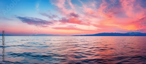 Sunset sea. Creative banner. Copyspace image