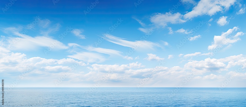 Obraz premium Blue peaceful horizon. Creative banner. Copyspace image