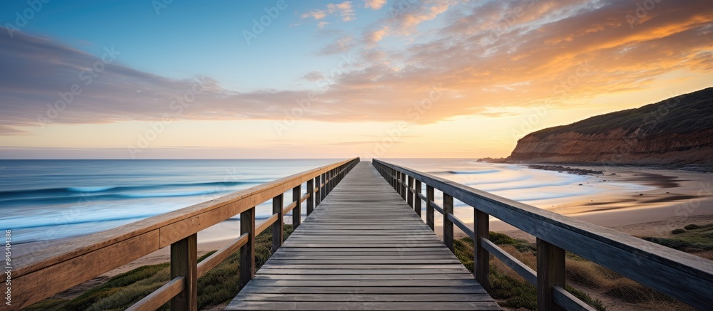Fototapeta premium Endless Horizons and Saltwater Dreams Bells Beach Bliss. Creative banner. Copyspace image