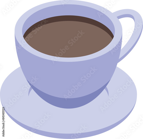 Steaming cup of coffee sits on a matching saucer, inviting you to take a sip and savor the aroma