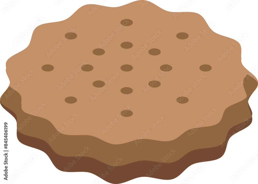 Round wheat cracker with small holes is looking delicious Round wheat cracker with small holes is looking delicious