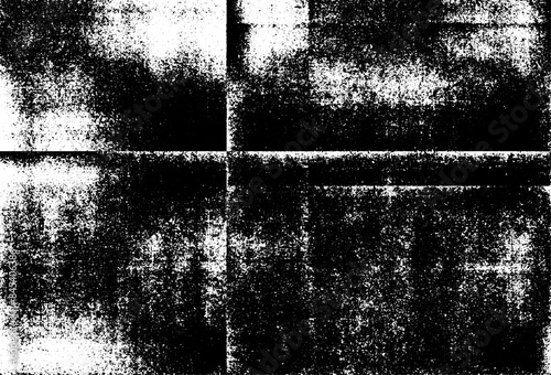 Black grunge distressed texture. Monochrome dark grunge distress texture. Dust overlay grainy effect.