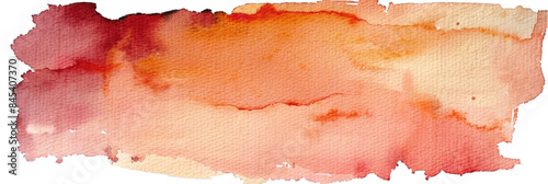 Aesthetic watercolor paint splash in sunset hues on textured paper background for creative design projects
