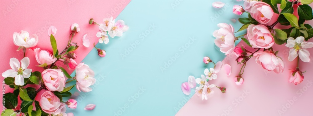 An apple resting on a delicate pastel pink and blue background, evoking a sense of freshness and tranquility. An apple resting on a delicate pastel pink and blue background, evoking a sense of freshness and tranquility.
