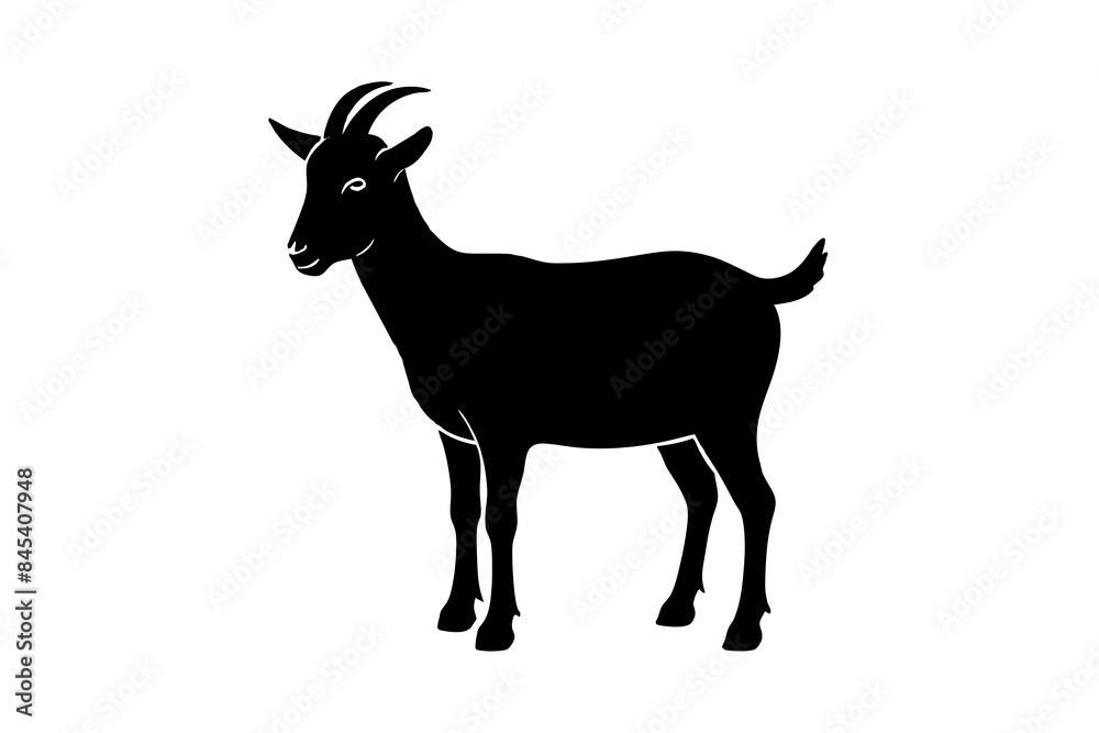 Fototapeta premium goat Silhouette vector illustration