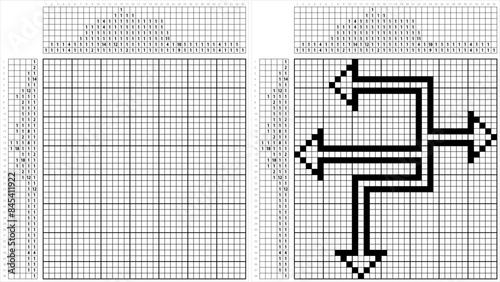 Arrow Icon Nonogram Pixel Art M_2406008