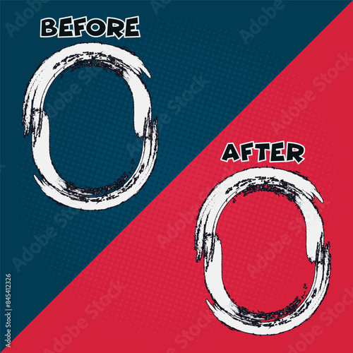 Before and after template background vector illustration