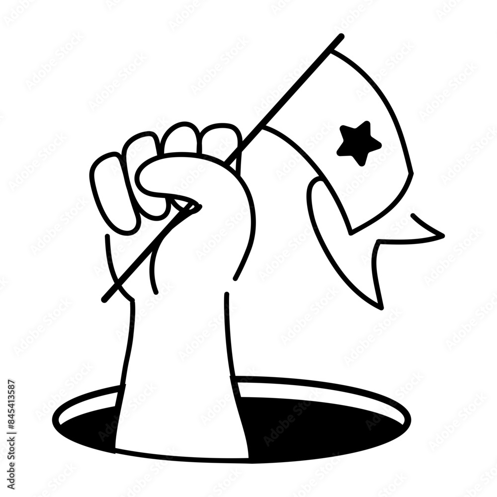 Get this doodle icon of empowerment Get this doodle icon of empowerment
