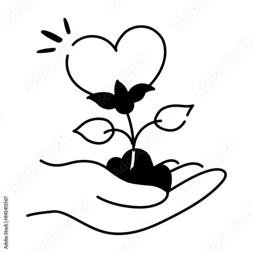Latest doodle icon of self compassion 