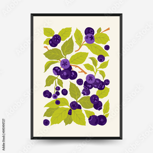Abstract fruits posters template. Modern trendy Matisse minimal style. Exotic Healthy Food. Hand drawn design for wallpaper, wall decor, print, postcard, cover, template, banner.