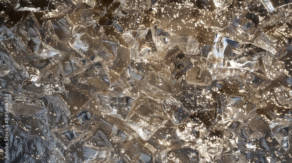 Shiny metallic shavings with clear features against a textured backdrop Shiny metallic shavings with clear features against a textured backdrop