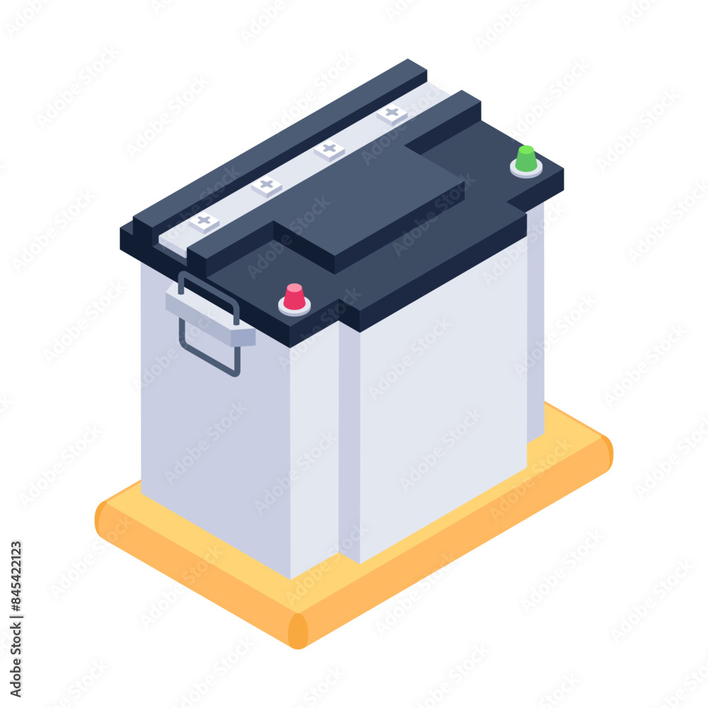 Handy isometric style icon of an accumulator
Handy isometric style icon of an accumulator