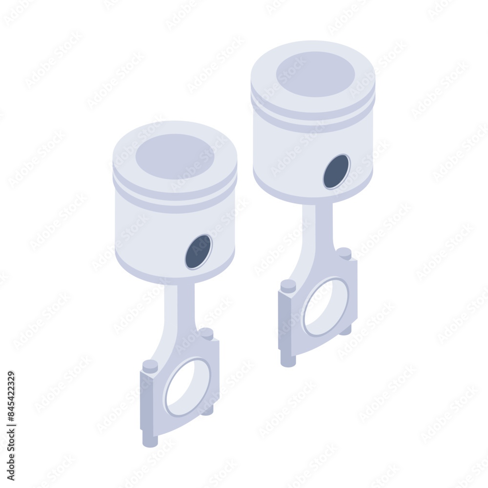 Handy isometric icon of engine pistons
Handy isometric icon of engine pistons