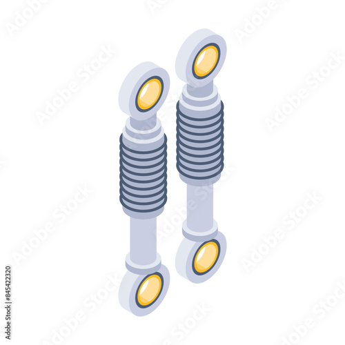 Download isometric icon of shock absorbers 

