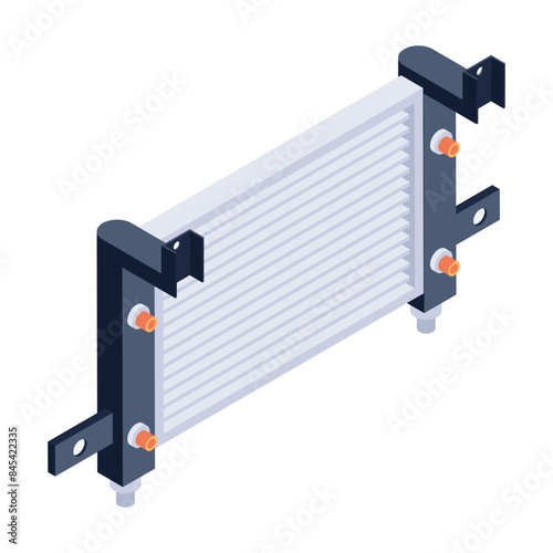 Here’s an isometric icon of car radiator 


