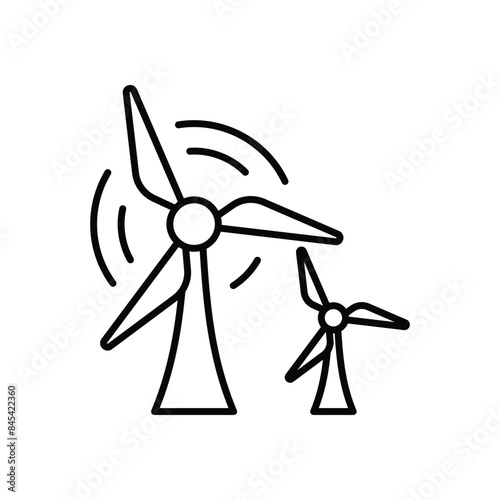 Wind Turbines vector icon