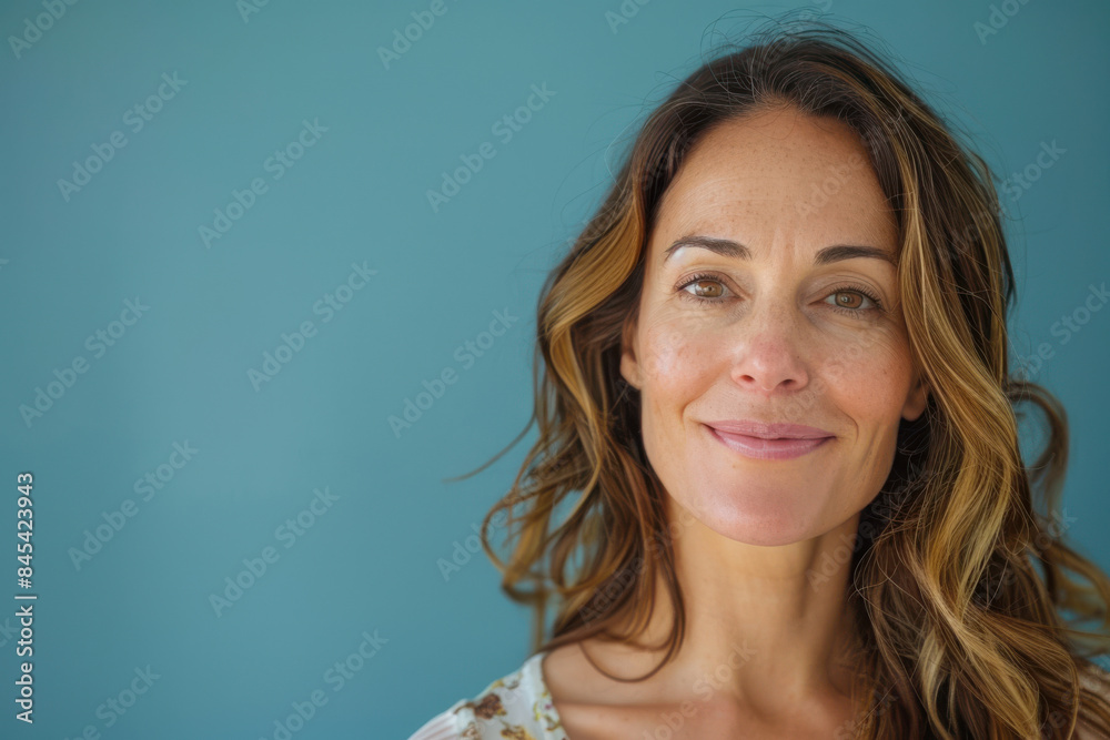 A close up portrait of a woman with a subtle smile