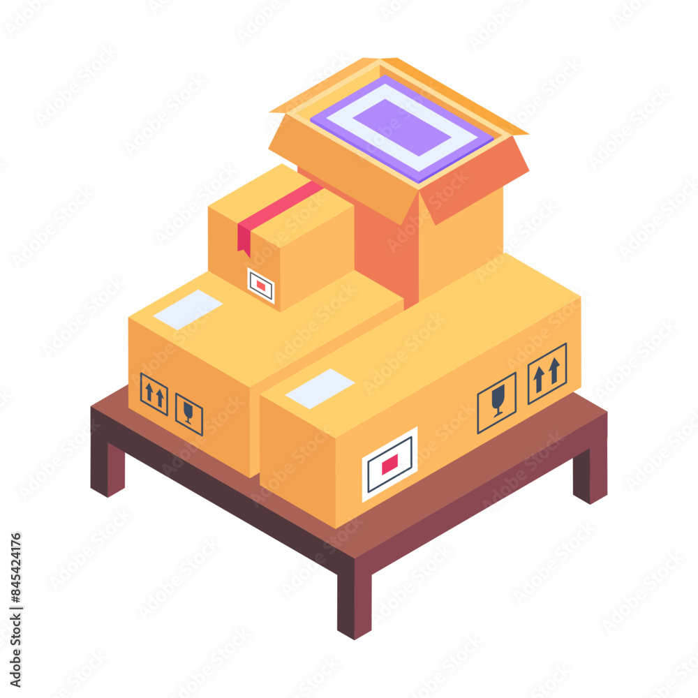 Obraz premium Isometric Icons of Resettlement