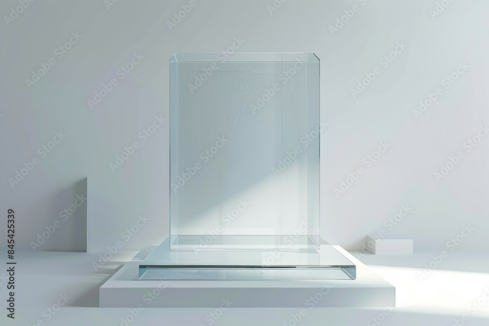 Modern Glass Lectern with Clear Transparency, Ideal for Professional Presentations Modern Glass Lectern with Clear Transparency, Ideal for Professional Presentations