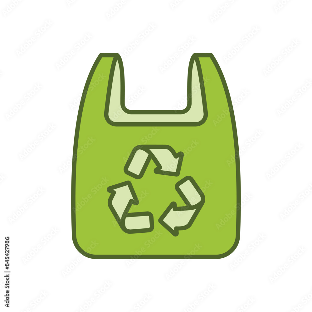 Recycled Plastic Bag vector icon