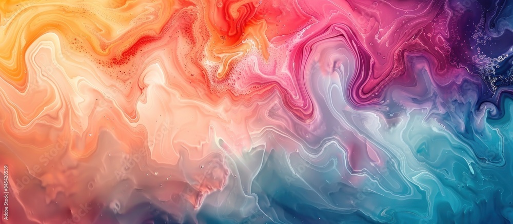 Beautiful abstraction of liquid paints in slow blending flow mixing together gently. Beautiful abstraction of liquid paints in slow blending flow mixing together gently.