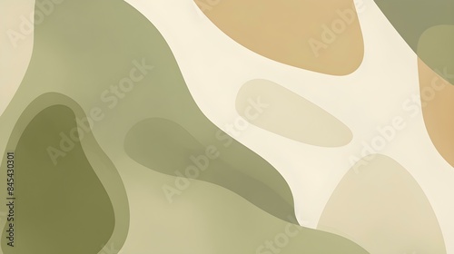 Wallpaper Mural Abstract khaki Shapes with soft Textures. Calming Background Torontodigital.ca