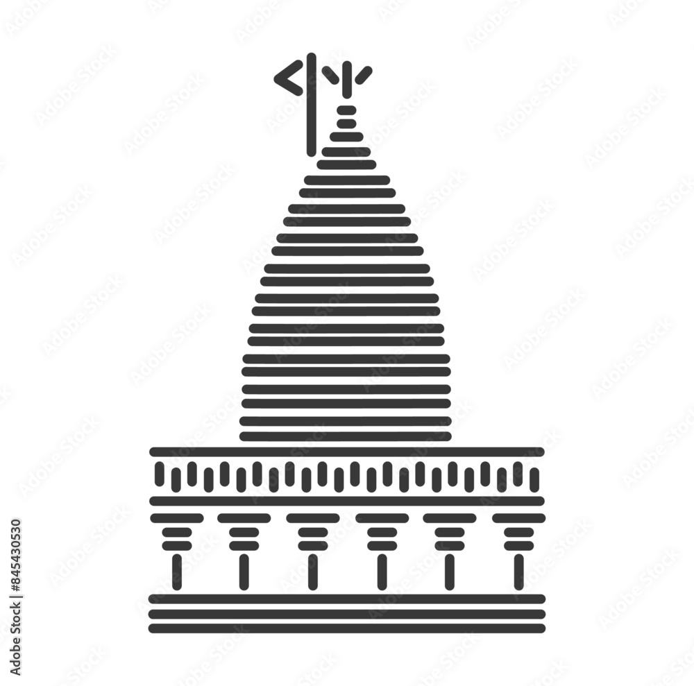 Vaidyanath jyotirlinga Temple illustration vector Vaidyanath jyotirlinga Temple illustration vector