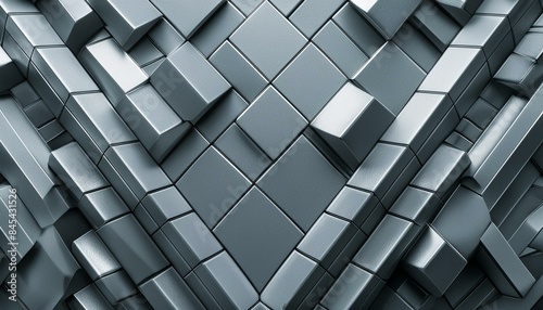 Concrete, Diamond Shaped Wall background with tiles. 3D, tile Wallpaper with Futuristic, Polished blocks. 3D Render