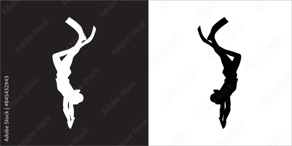 Fototapeta premium IIlustration Vector graphics of Diving icon