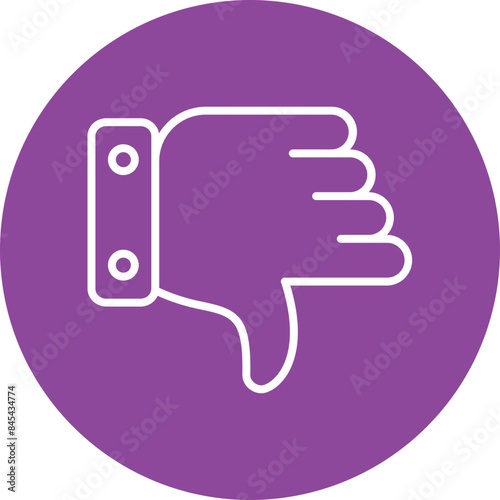 Dislike line circle icon