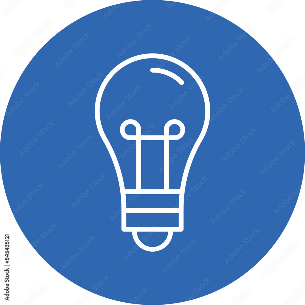Bulb line circle icon Bulb line circle icon