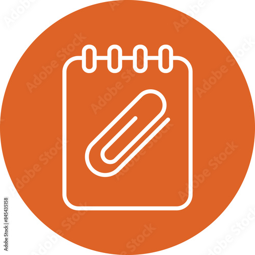attachment line circle icon