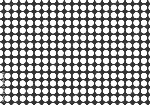 Fondo de patrón de círculos blancos en una malla negra