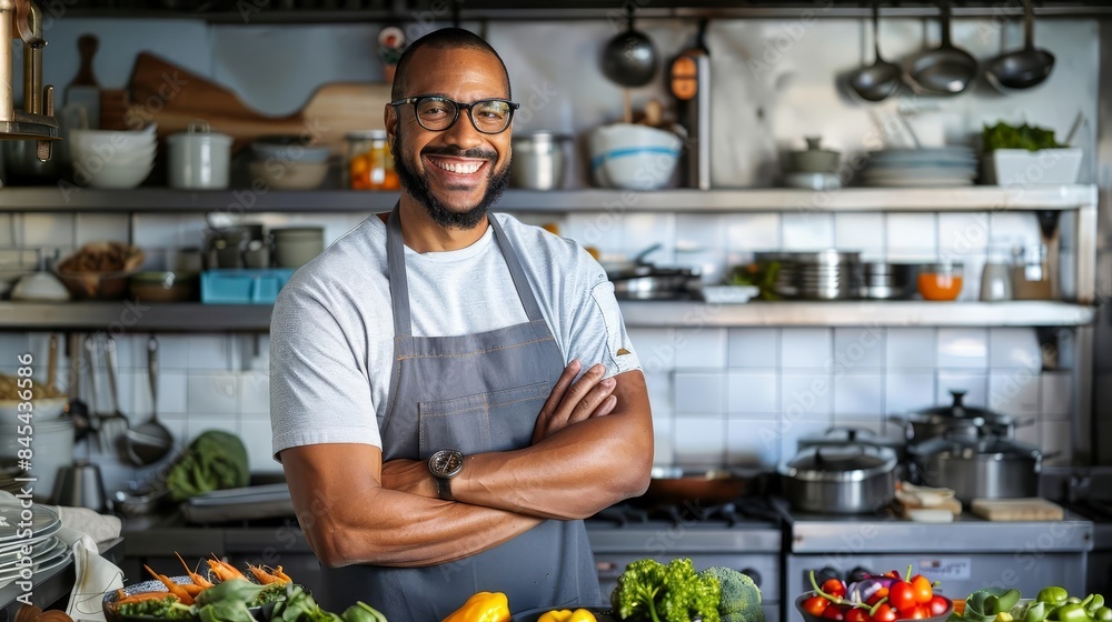 Chef traveling for culinary inspiration, digital map of food opportunities, vibrant Chef traveling for culinary inspiration, digital map of food opportunities, vibrant