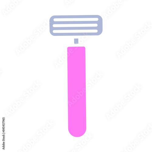 Razor icon. Grey razor, shaving, grooming, hygiene, personal care, beard, hair removal, clean, sharp, blade.