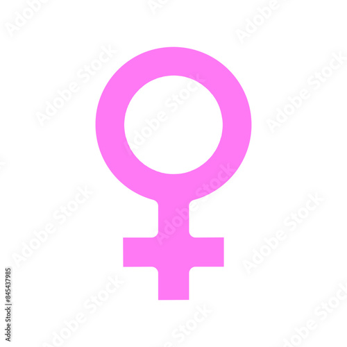Female symbol icon. Blue female sign, gender, women, feminism, identity, sex, equality, gender symbol, female.