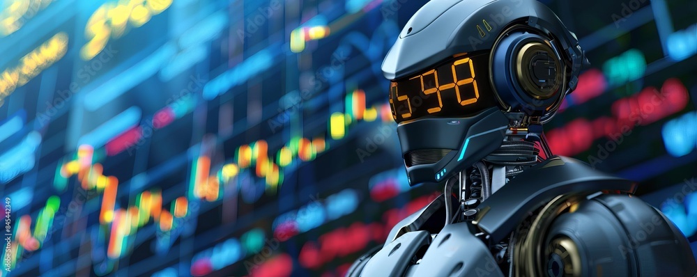 Financial stability strategies during bear market bet failures, front view, focusing on stabilization tactics, robotic tone, Tetradic color scheme Financial stability strategies during bear market bet failures, front view, focusing on stabilization tactics, robotic tone, Tetradic color scheme